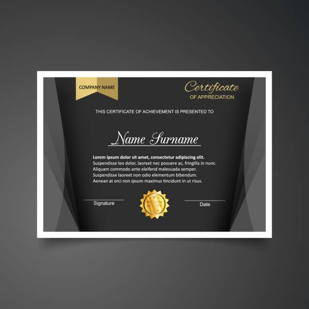 شهادات ورق مقوى فاخر