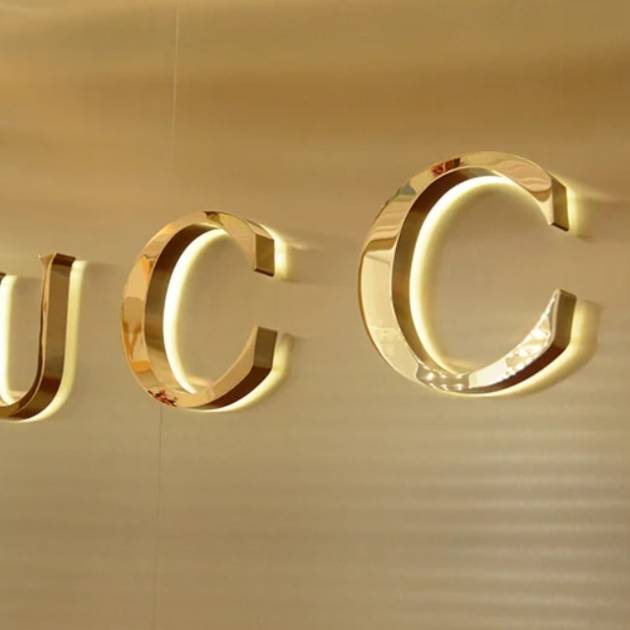 ستانلس ستيل ذهبي إضاءة خلفية (نظام أرجل)